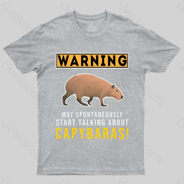Warning Capybara T-shirt - Geeksoutfit