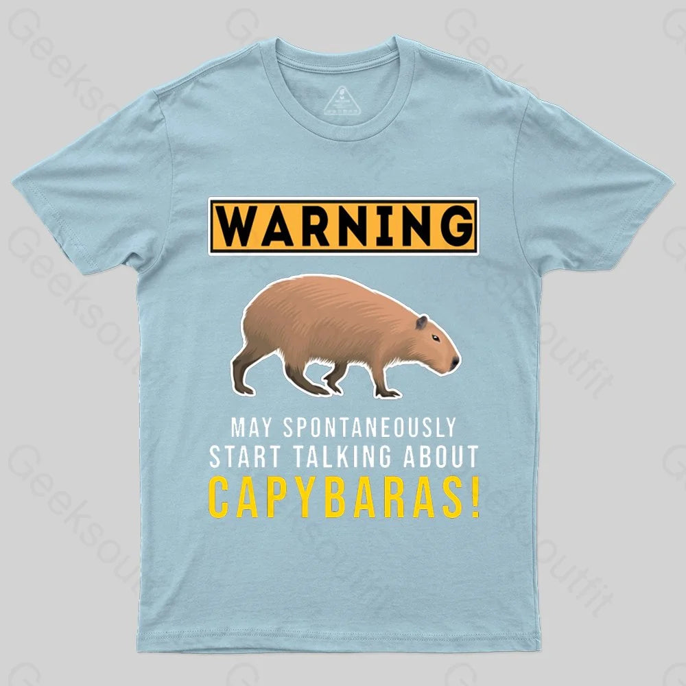 Warning Capybara T-shirt - Geeksoutfit