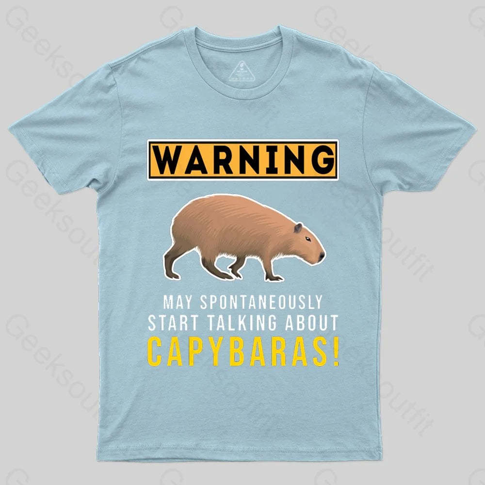 Warning Capybara T-shirt - Geeksoutfit