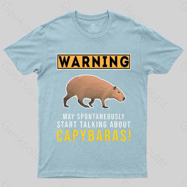 Warning Capybara T-shirt - Geeksoutfit