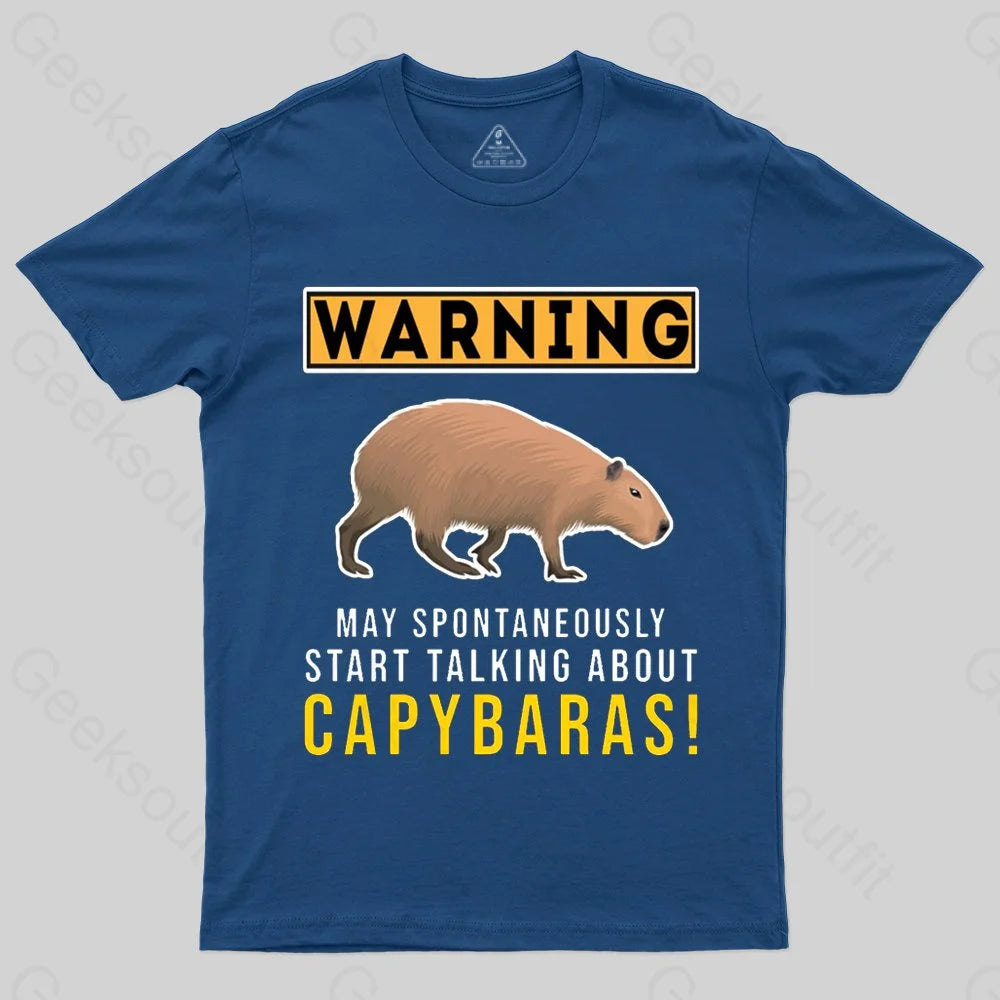 Warning Capybara T-shirt - Geeksoutfit