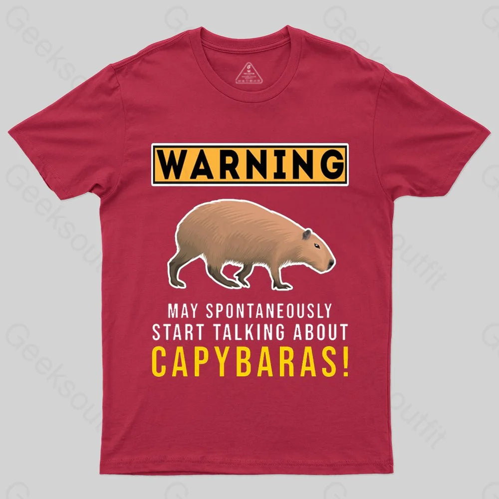 Warning Capybara T-shirt - Geeksoutfit