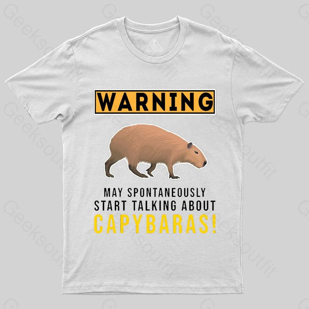 Warning Capybara T-shirt - Geeksoutfit
