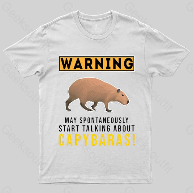 Warning Capybara T-shirt - Geeksoutfit