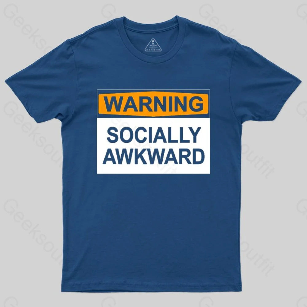 Warning Socially Awawkad Classic T-Shirt - Geeksoutfit