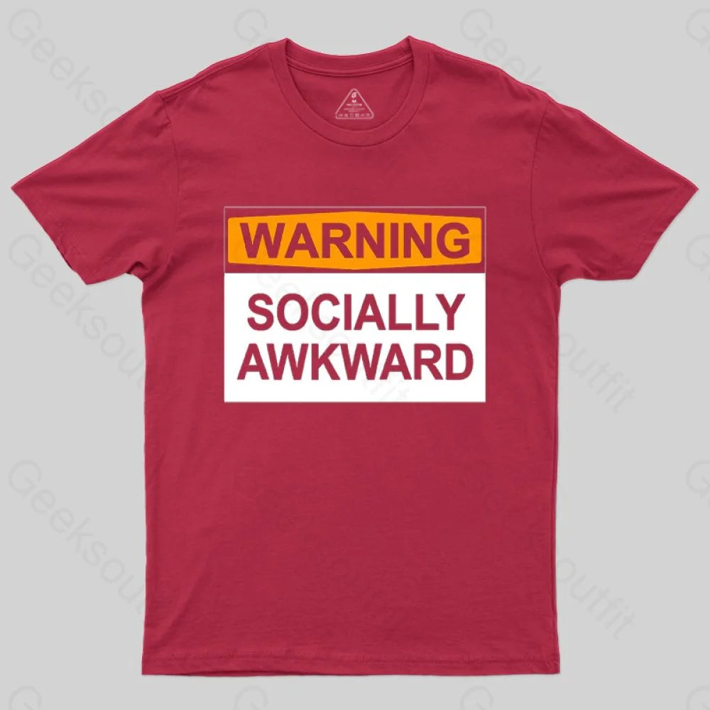 Warning Socially Awawkad Classic T-Shirt - Geeksoutfit