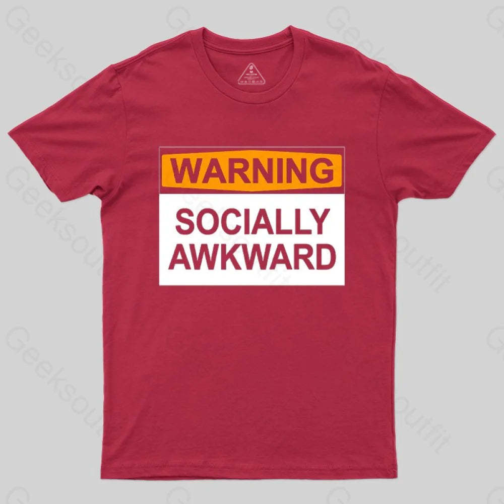 Warning Socially Awawkad Classic T-Shirt - Geeksoutfit