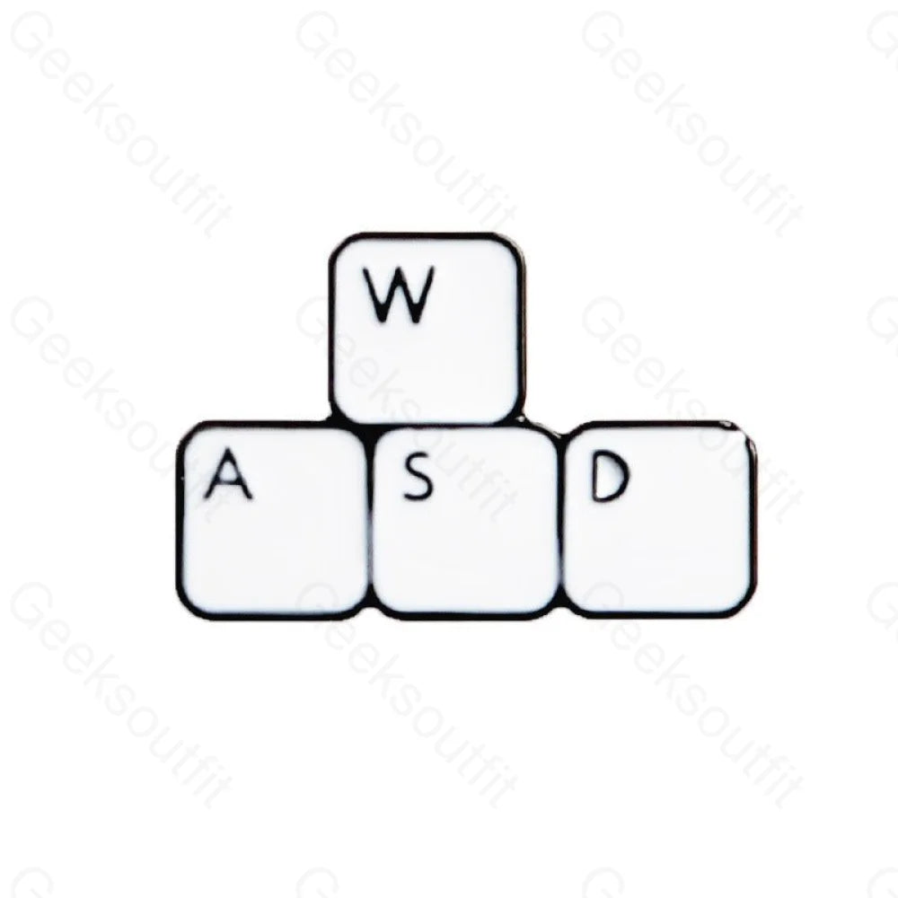 WASD Enamel Pins - Geeksoutfit
