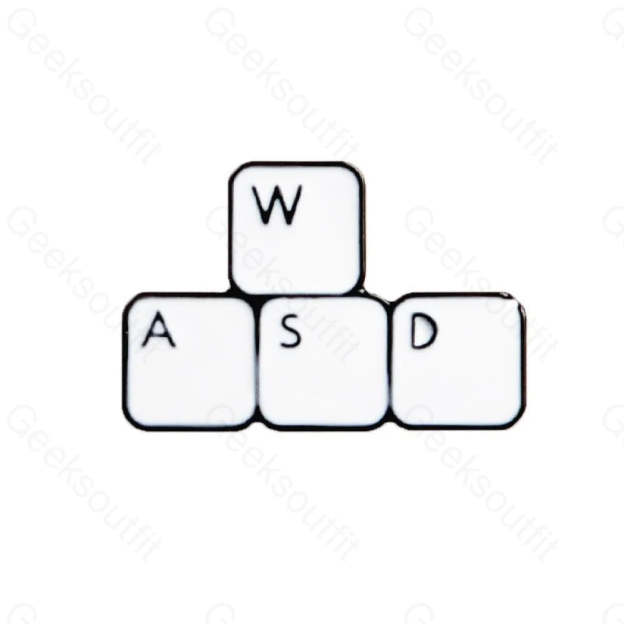 WASD Enamel Pins - Geeksoutfit