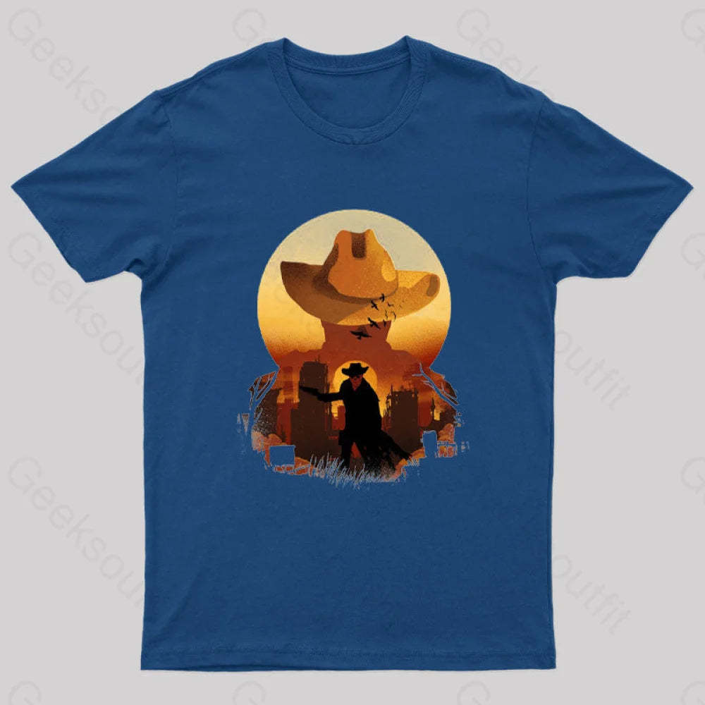Wasteland Sunset Nerd T-Shirt Navy / S