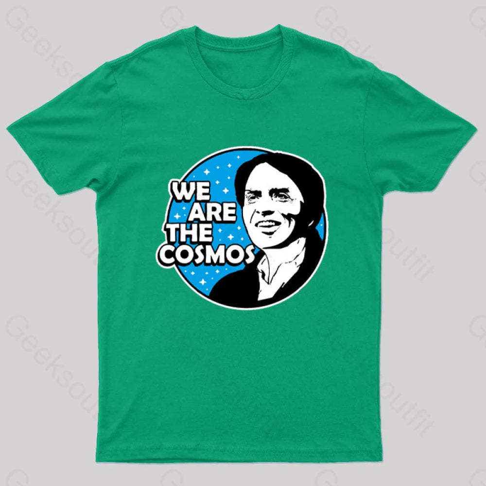 We Are The Cosmos Geek T-Shirt Green / S