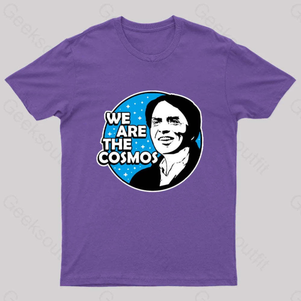 We Are The Cosmos Geek T-Shirt Purple / S