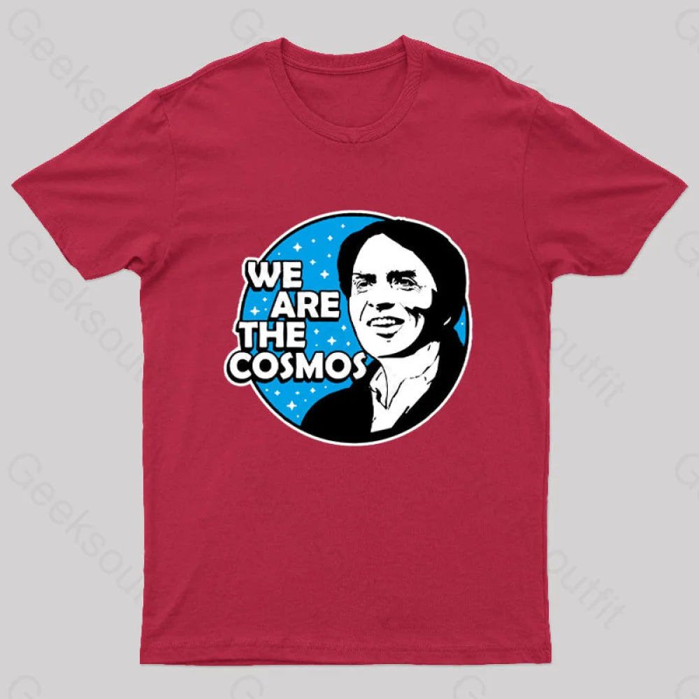 We Are The Cosmos Geek T-Shirt Red / S