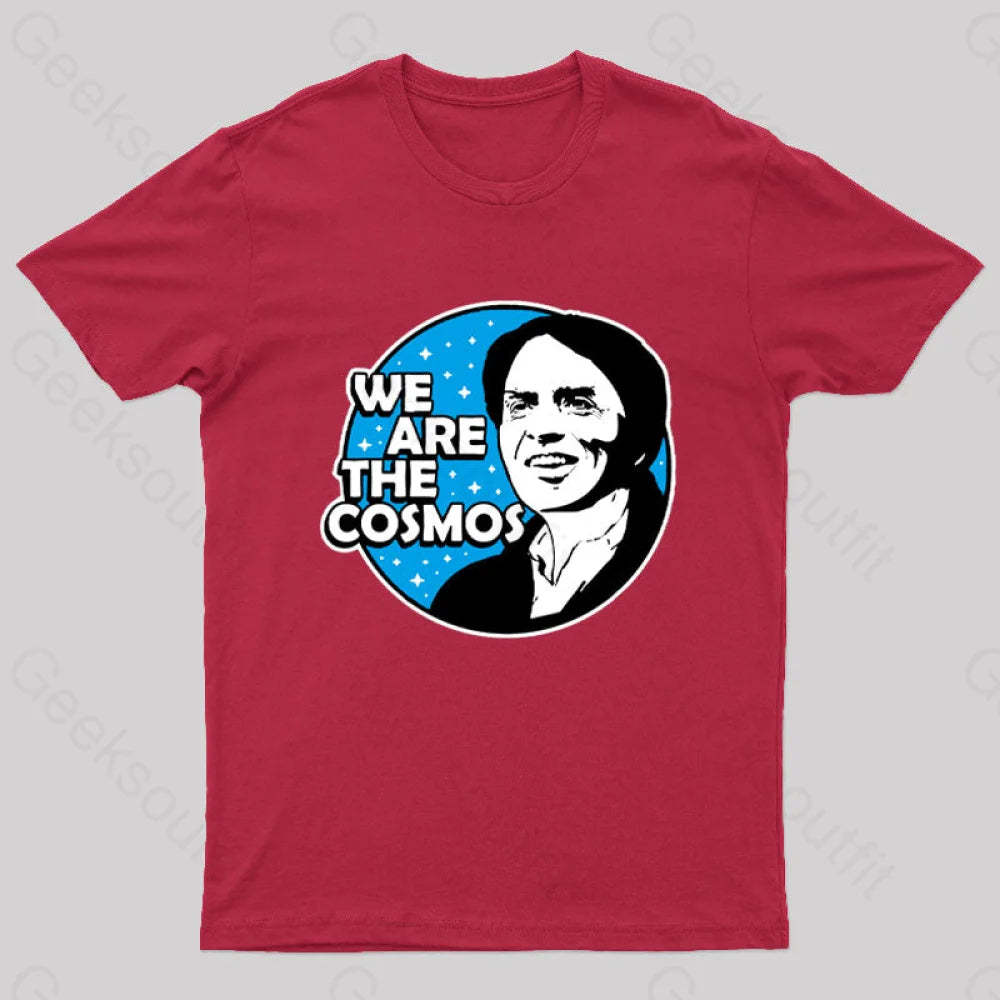 We Are The Cosmos Geek T-Shirt Red / S