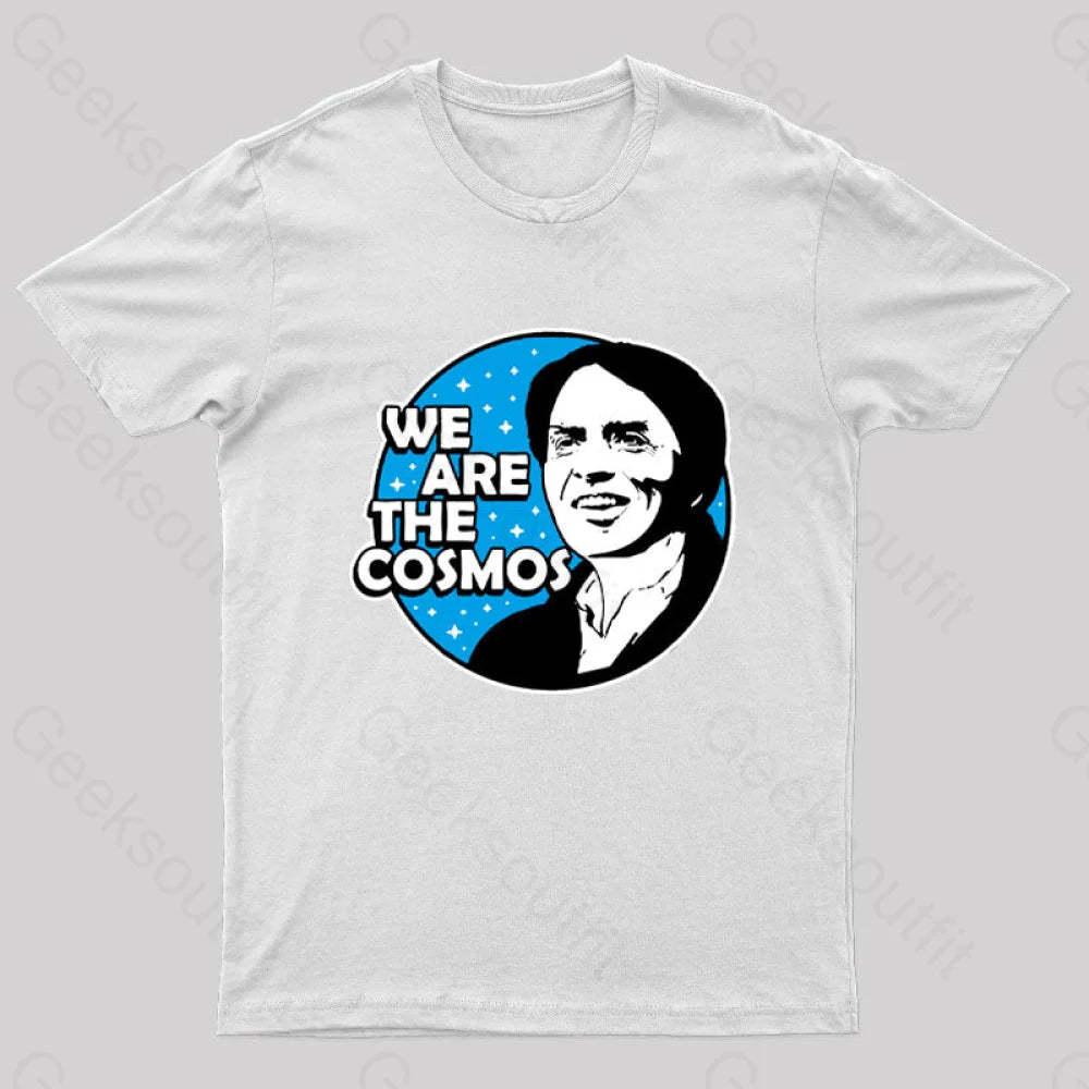 We Are The Cosmos Geek T-Shirt White / S