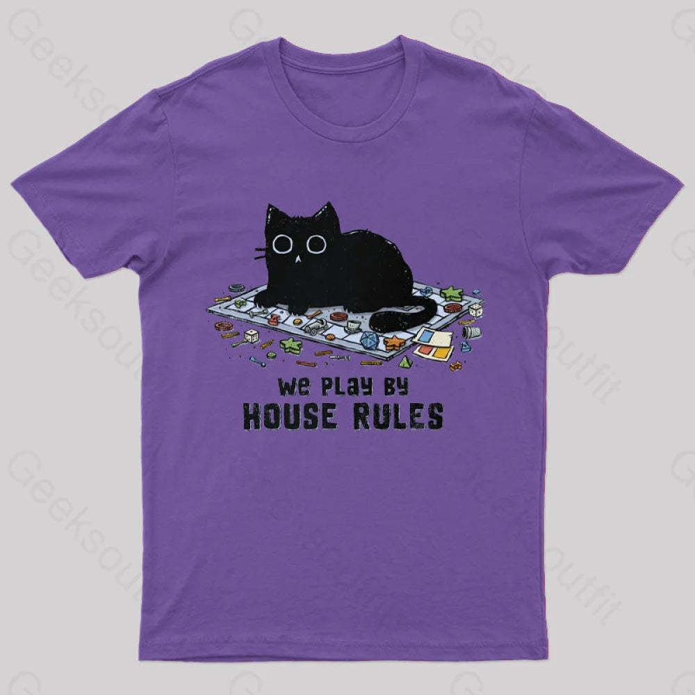 We Play By House Rules T-Shirt Purple / S