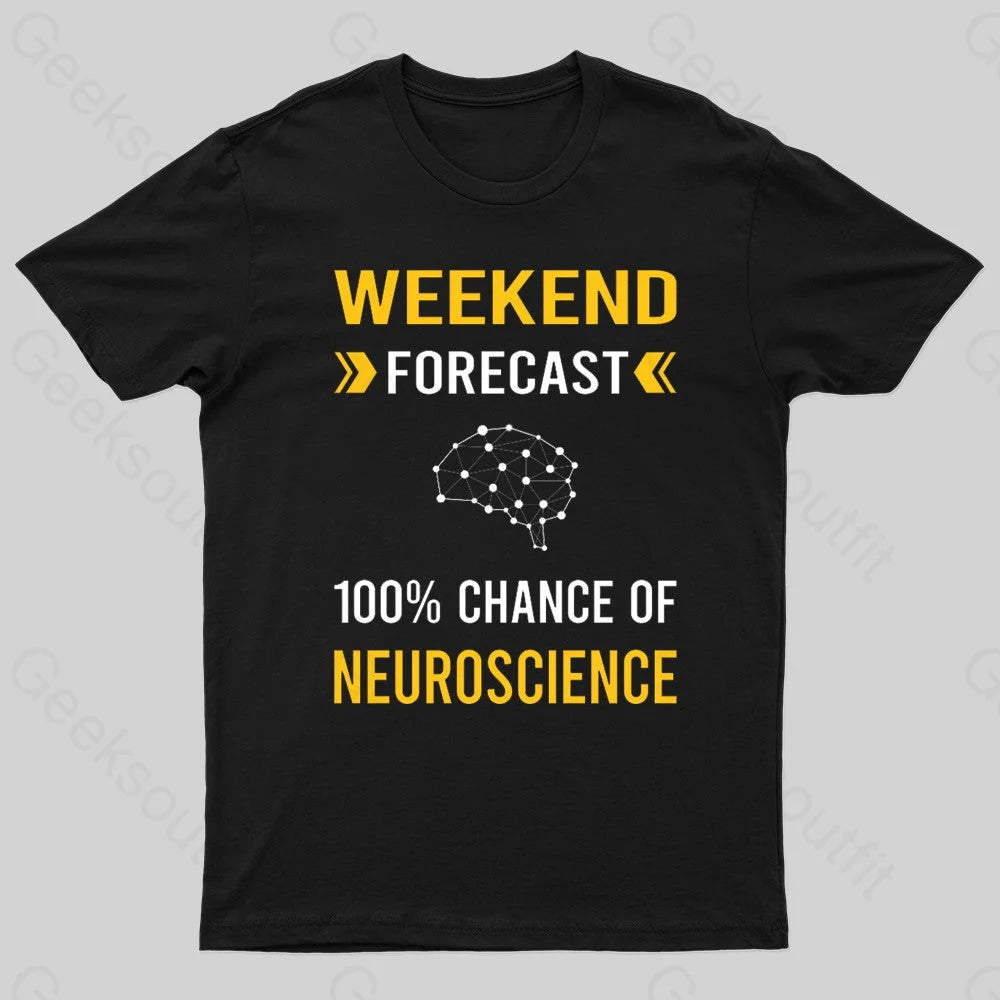 Weekend Forecast Neuroscience Nerd T-Shirt Black / S