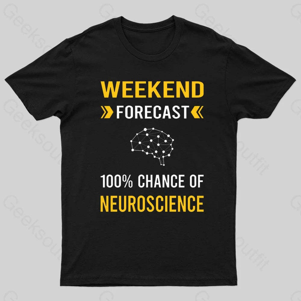 Weekend Forecast Neuroscience Nerd T-Shirt Black / S