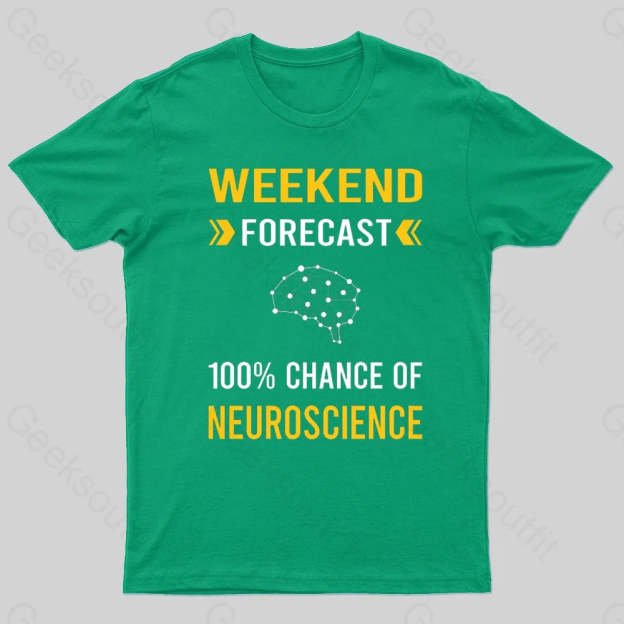 Weekend Forecast Neuroscience Nerd T-Shirt Green / S