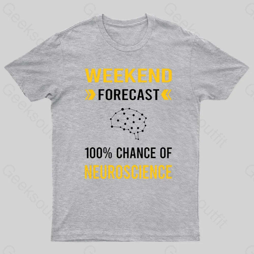 Weekend Forecast Neuroscience Nerd T-Shirt Grey / S