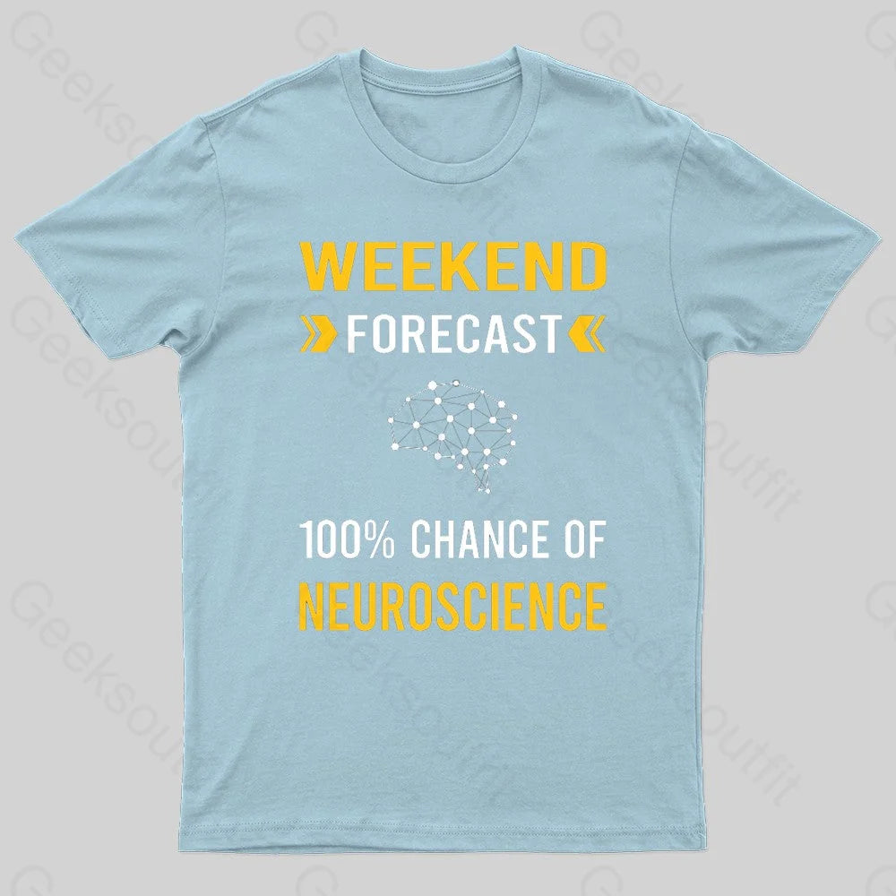 Weekend Forecast Neuroscience Nerd T-Shirt Light Blue / S
