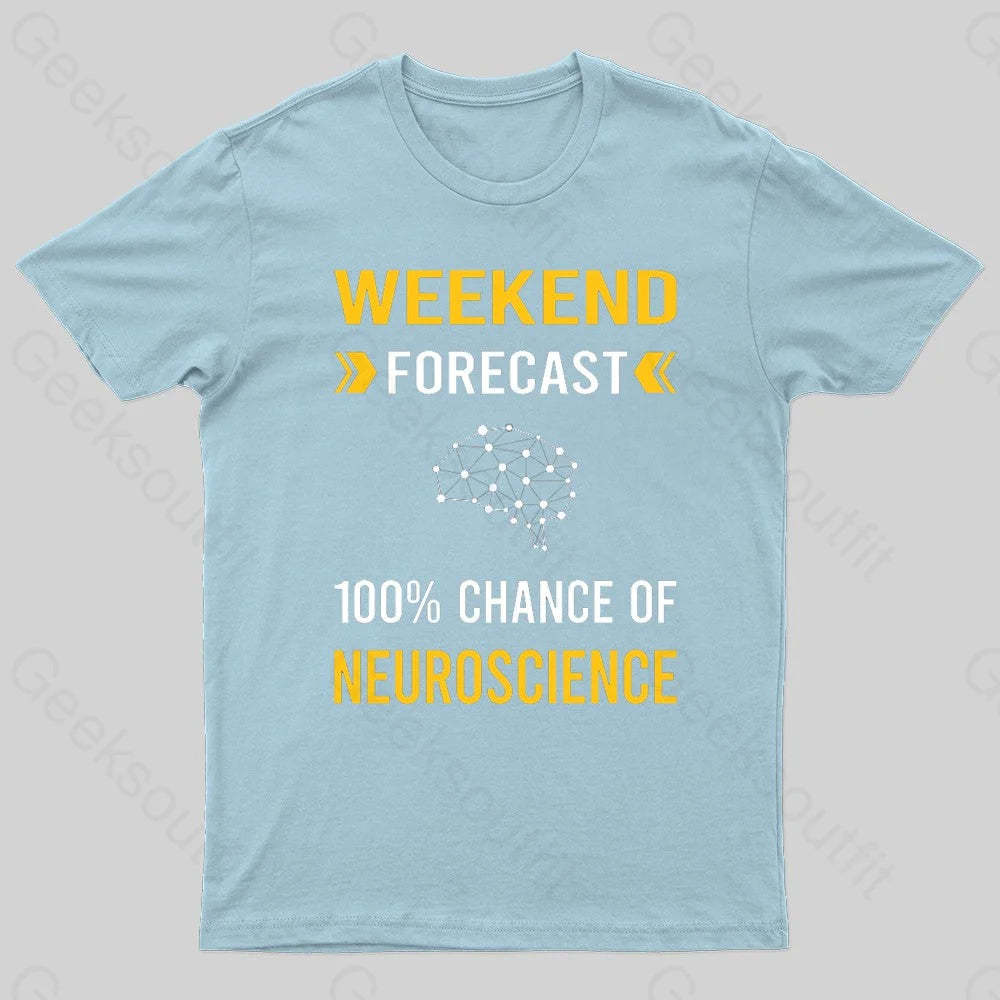 Weekend Forecast Neuroscience Nerd T-Shirt Light Blue / S