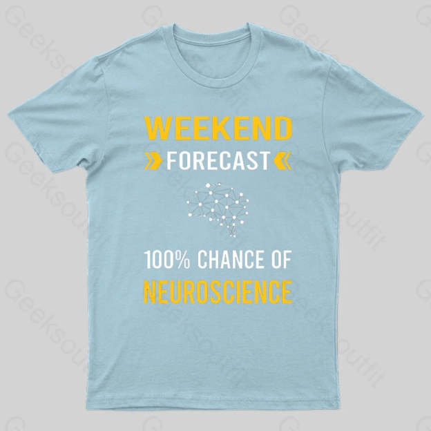 Weekend Forecast Neuroscience Nerd T-Shirt Light Blue / S