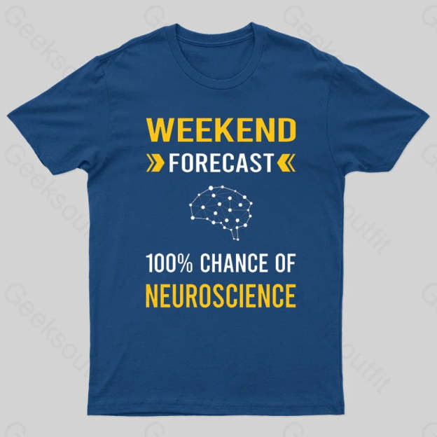 Weekend Forecast Neuroscience Nerd T-Shirt Navy / S