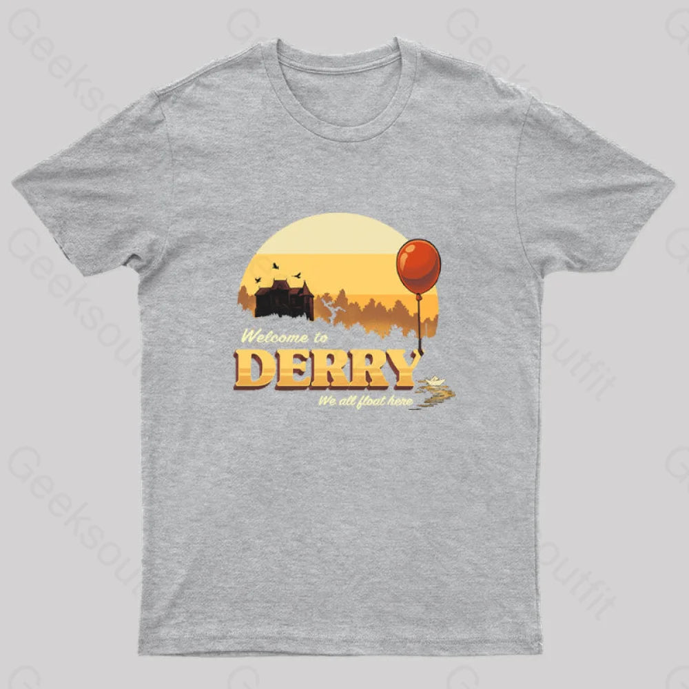 Welcome To Derry Nerd T-Shirt Grey / S