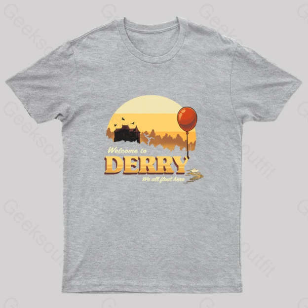 Welcome To Derry Nerd T-Shirt Grey / S