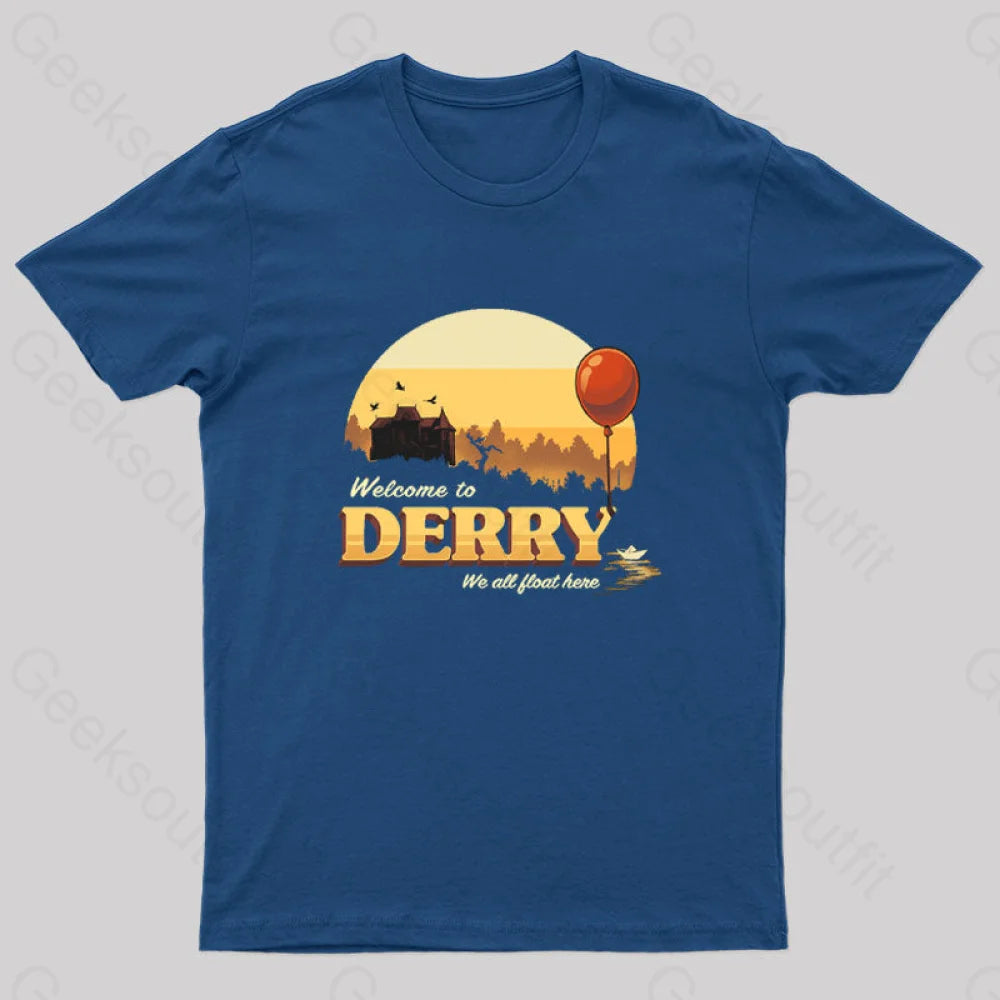 Welcome To Derry Nerd T-Shirt Navy / S
