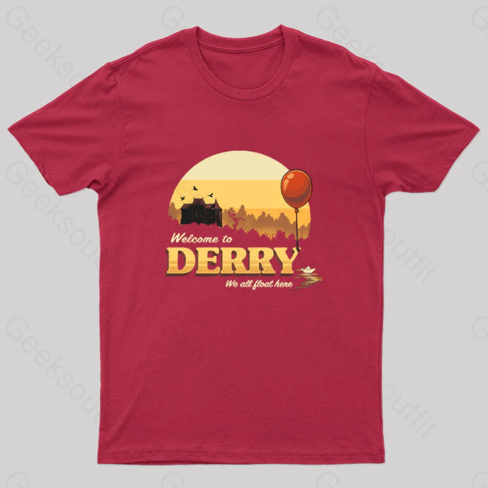 Welcome To Derry Nerd T-Shirt Red / S