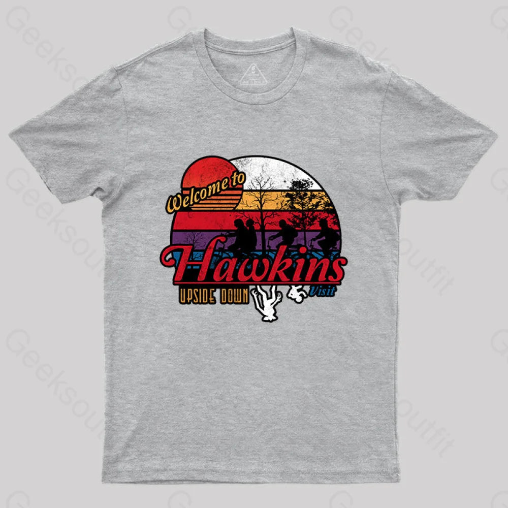 Welcome To Stranger Things T-Shirt Grey / S Yc