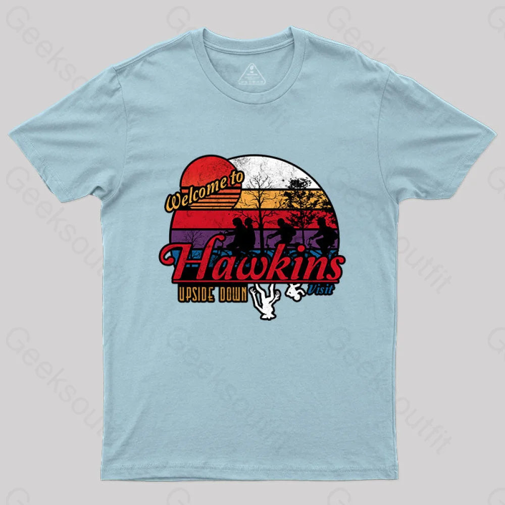 Welcome To Stranger Things T-Shirt Light Blue / S Yc