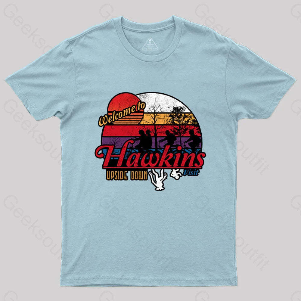 Welcome To Stranger Things T-Shirt Light Blue / S Yc