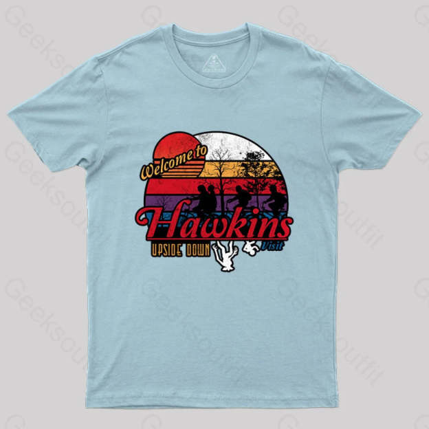 Welcome To Stranger Things T-Shirt Light Blue / S Yc