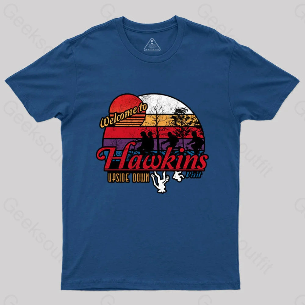 Welcome To Stranger Things T-Shirt Navy / S Yc