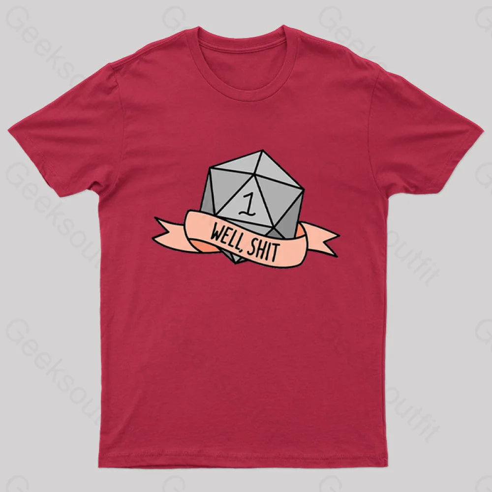 Well Shit Geek T-Shirt Red / S