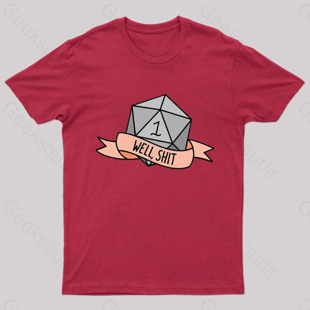 Well Shit Geek T-Shirt Red / S