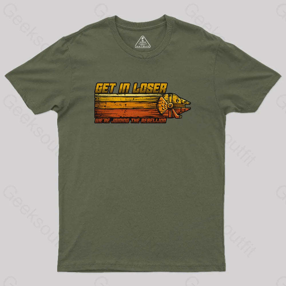 We’re Joining The Rebellion Geek T-Shirt Army Green / S