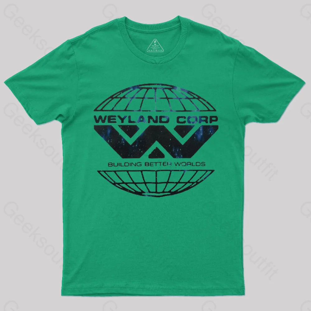 Weyland Corp Scifi Horror T-Shirt Green / S