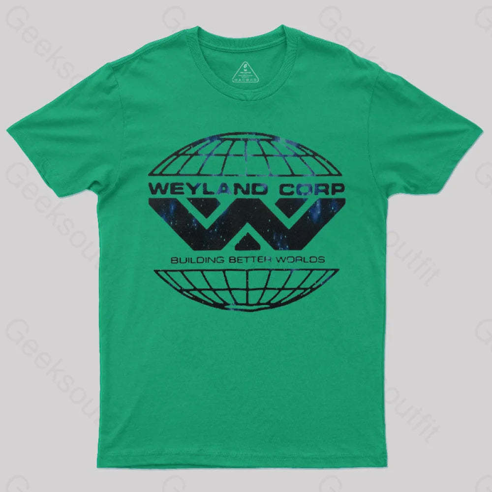 Weyland Corp Scifi Horror T-Shirt Green / S