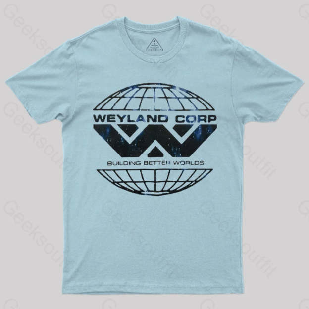 Weyland Corp Scifi Horror T-Shirt Light Blue / S