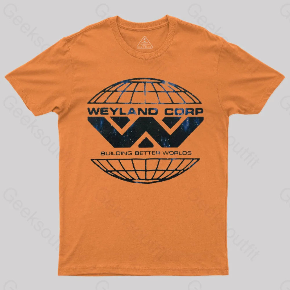Weyland Corp Scifi Horror T-Shirt Orange / S