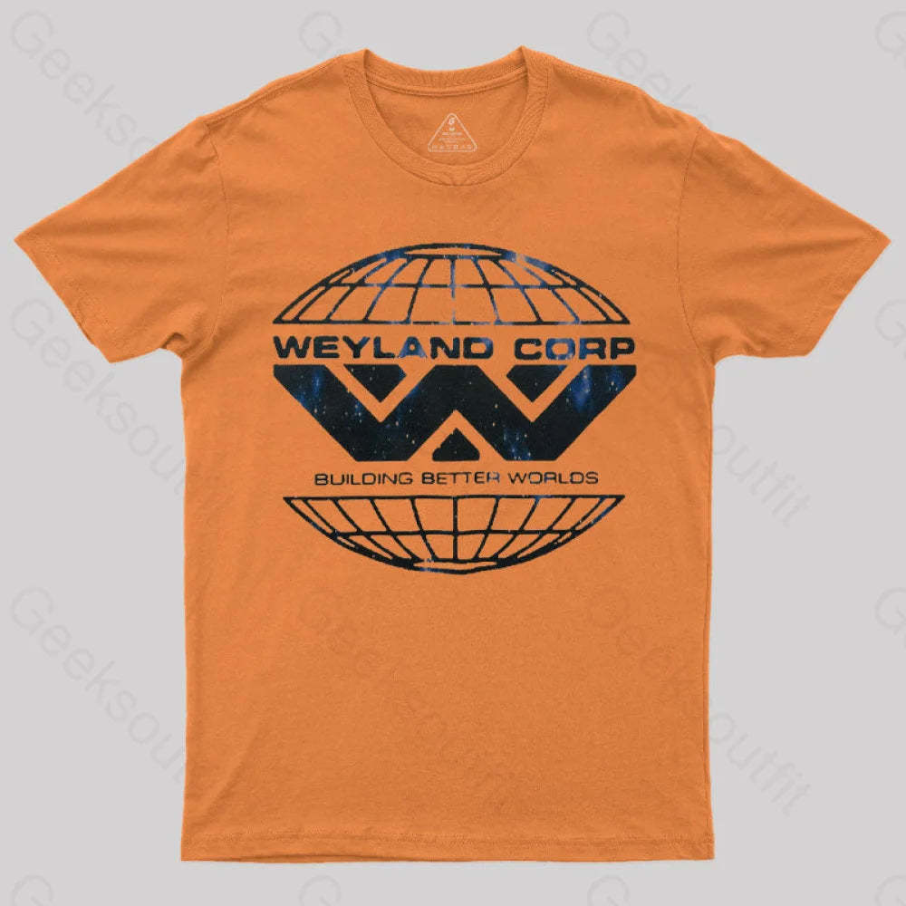 Weyland Corp Scifi Horror T-Shirt Orange / S
