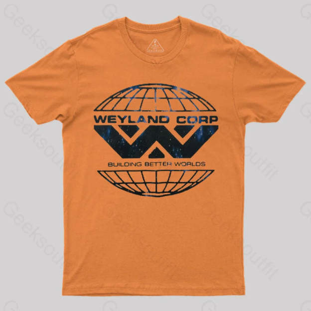 Weyland Corp Scifi Horror T-Shirt Orange / S