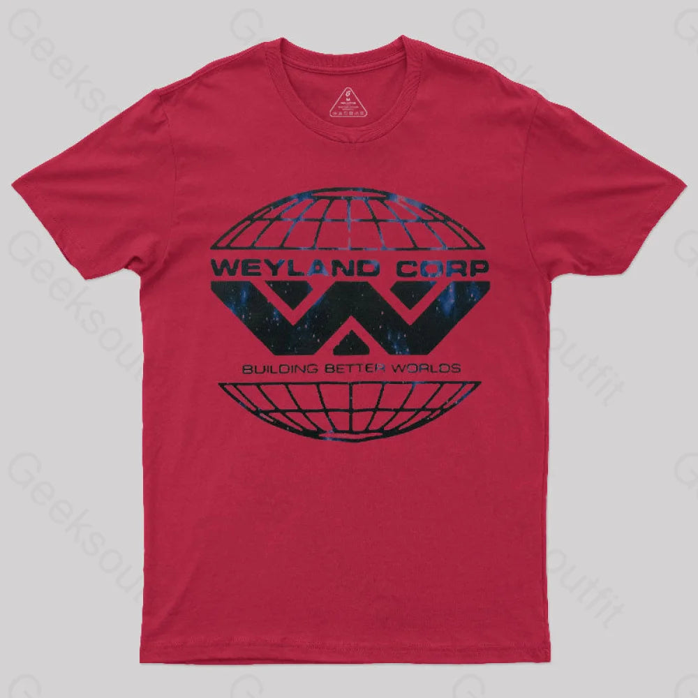 Weyland Corp Scifi Horror T-Shirt Red / S