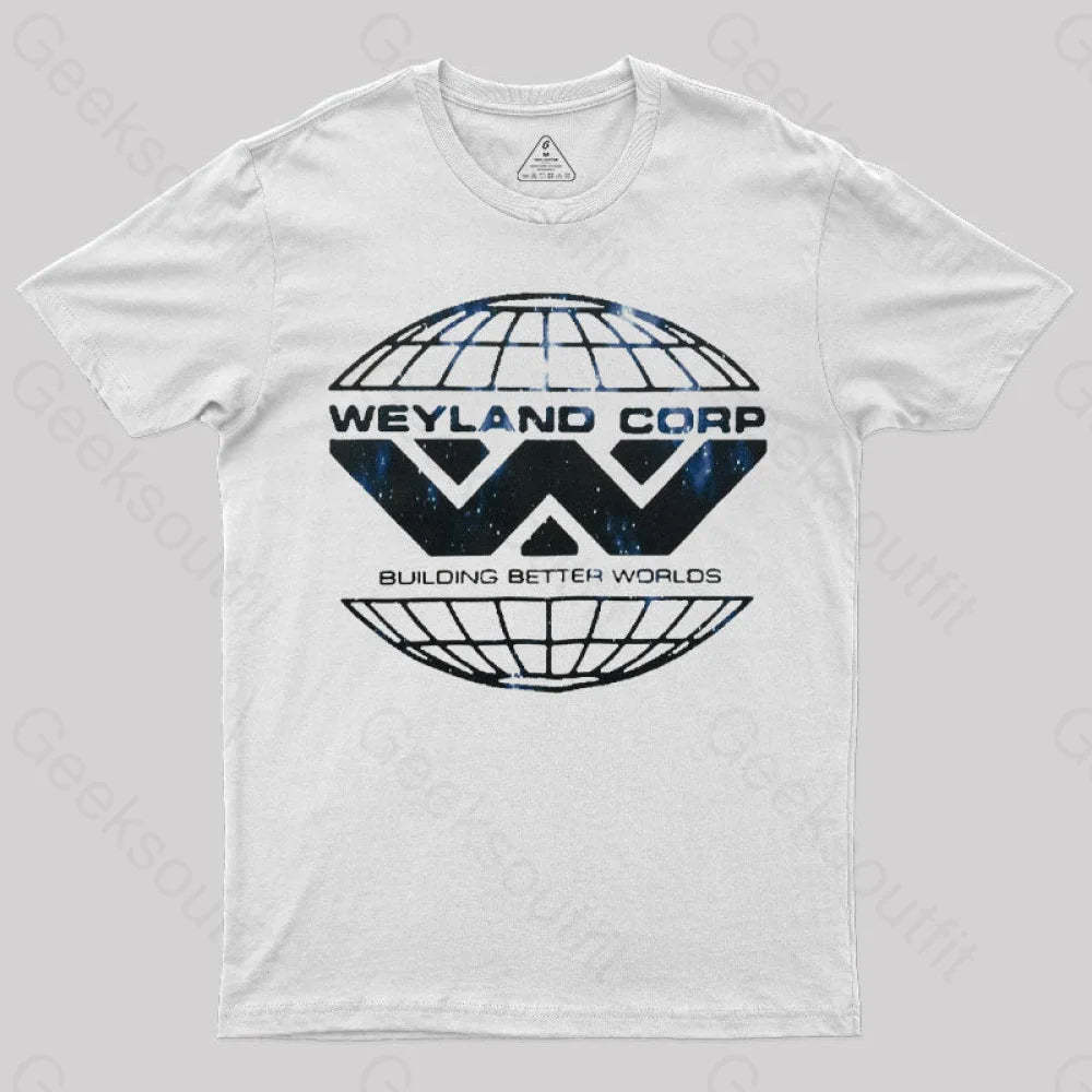 Weyland Corp Scifi Horror T-Shirt White / S