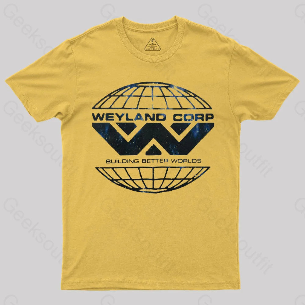 Weyland Corp Scifi Horror T-Shirt Yellow / S