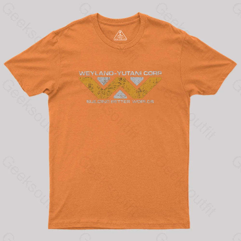 Weyland Yutani Corp Nerd T-Shirt Orange / S